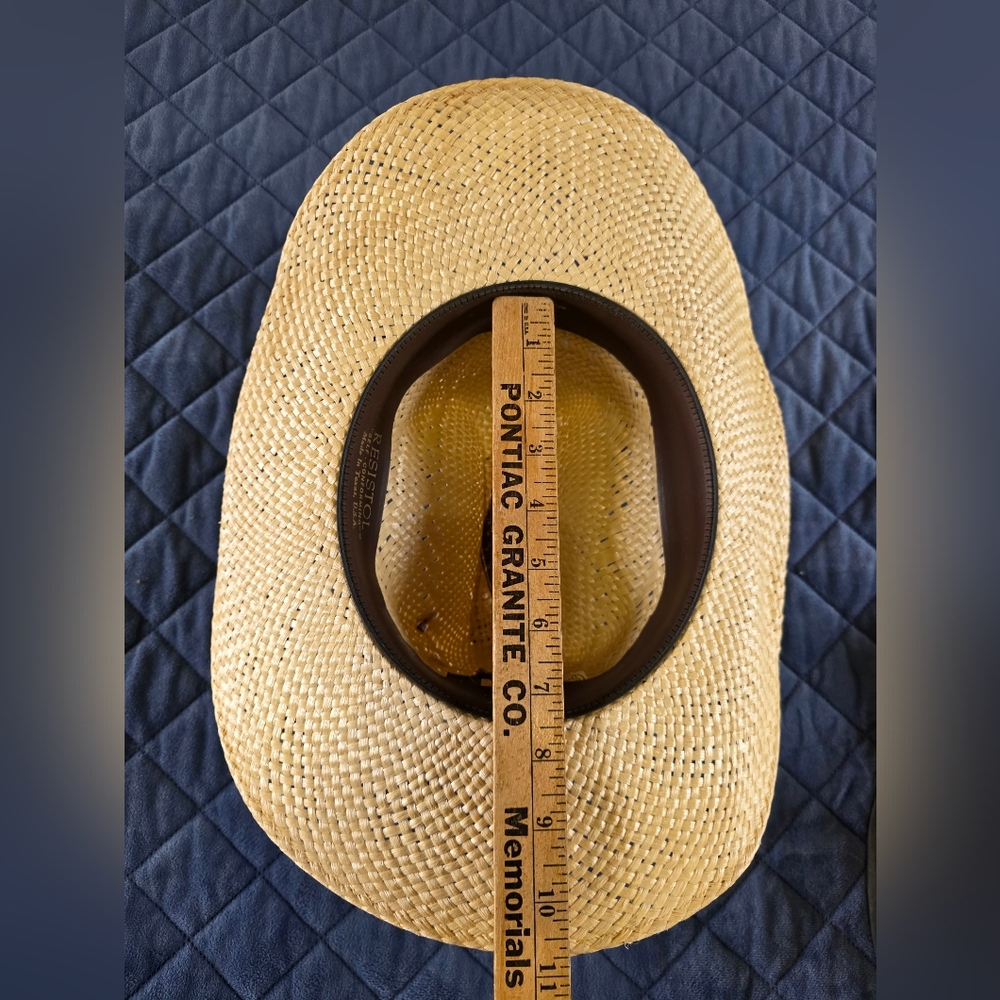 Resistol Classic Straw Long Oval Cowboy Hat Sz 7 - Picture 13 of 13